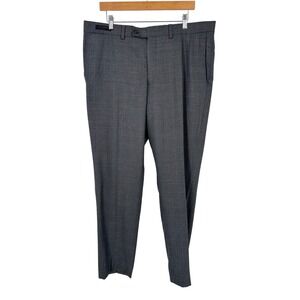 Ted Baker London Mens 38x31 Jefferson Dress Pants Charcoal Gray Wool Blend